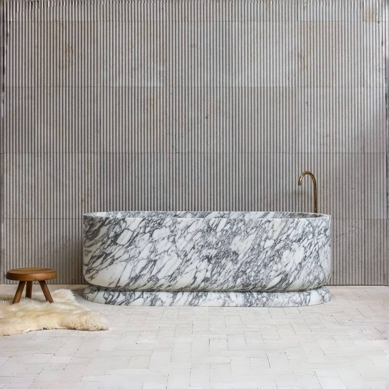 Natural stone bathtubs