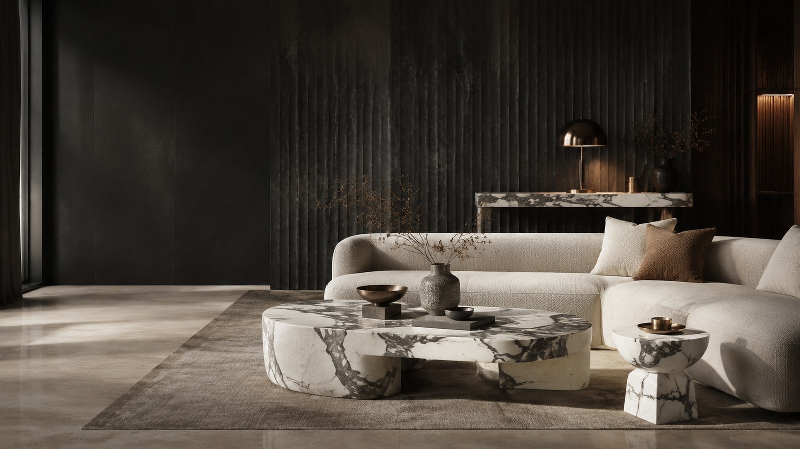 Luxury stone furniture interior